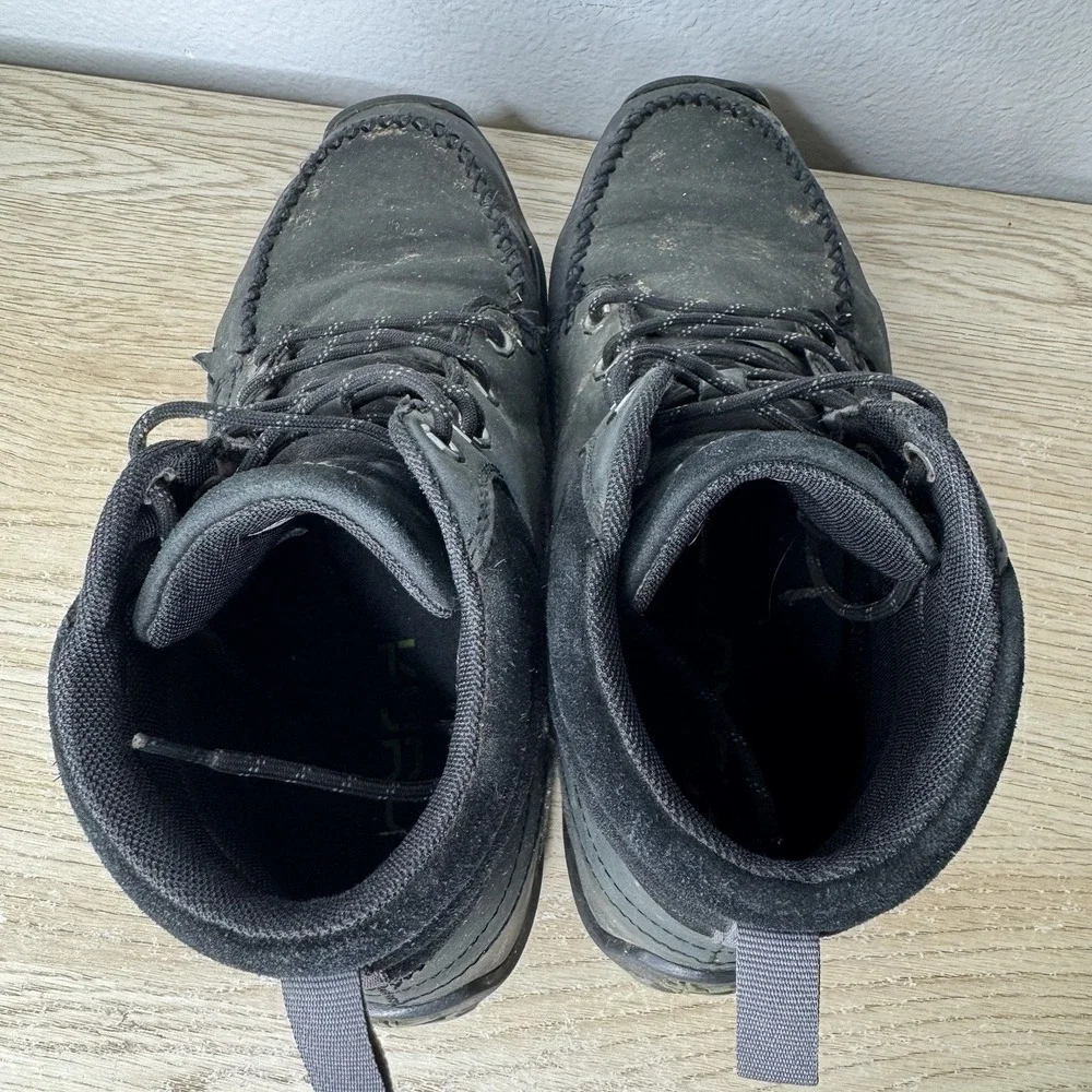 Kuru Quest Black Leather Plantar Fasciitis Chukka Boots Mens Size 10.5 M EU 42‎